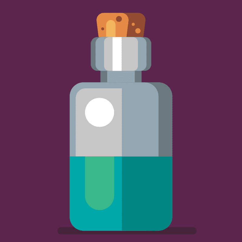 Potion illustration and stylized product-inspired artwork