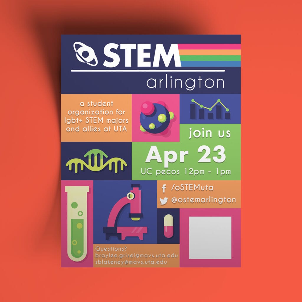 oSTEM poster design and illustration