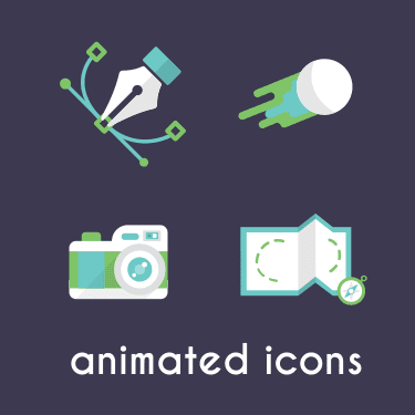 Animated Lottie icon system for interface and motion design