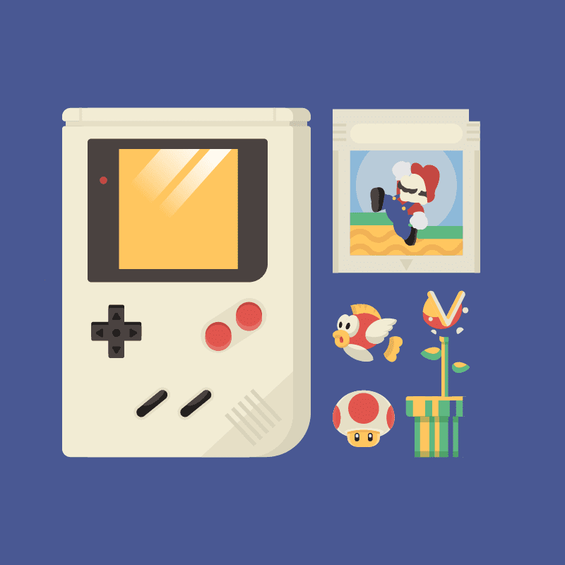 Mario Game Boy transformation animation and motion design