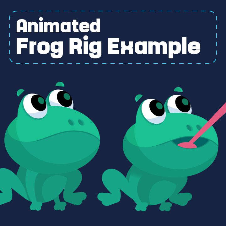 Frog character animation rig and motion test