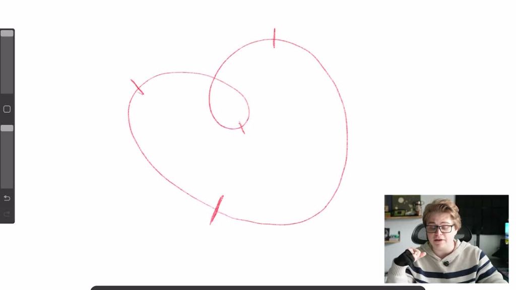 Procreate animation guide showing a planned motion path for water