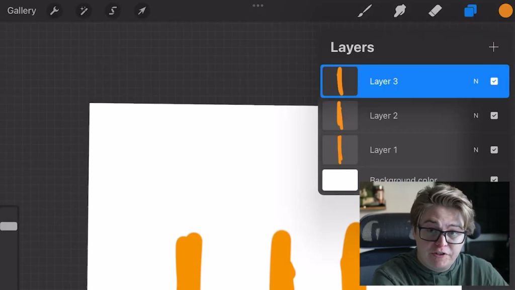 Procreate layer panel showing multiple editable drawing layers
