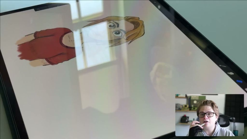 Procreate QuickShape gesture used to clean up a drawn shape